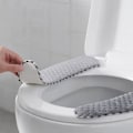 Miniatyrbillede 2 af 4: 1 par grå toiletbrætbetræk, tykt badeværelse toiletbrætbetræk