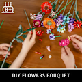 Miniatyrbilde 5 av 5: Bukett med blomster, kunstige blomster til innendørs bruk, botanisk samling