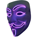 Miniatyrbillede 2 af 5: LED Lys Op Maske V for Vendetta EL Line Maske Lys Op Halloween