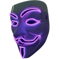 Pikkukuva 2 / 5: LED-valo naamio V for Vendetta EL Line Mask Light Up Halloween