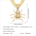 Pikkukuva 3 / 4: Hopea 1 Hip Hop Iced Out Spider -riipus kaulakoru Micropave-tekniikalla