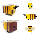 Miniatyrbilde 3 av 5: Figural Yellow Bee LED Mood Light - Sengesidebordslampe til skrivebord -
