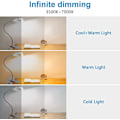 Miniatyrbillede 2 af 3: 8W Klemme Skrivebordslampe 48 LED 360° Fleksibel Clip-on Læselampe 3 Li
