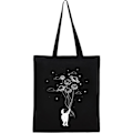Miniatyrbillede 2 af 3: 1 stk. Sort lærred tote taske, lærredstaske, genanvendelig bomuldsshopping