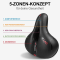 Miniatyrbillede 3 af 5: Cykelsadel, Ergonomisk Vandring Gel Sadel Hul Dobbelt Fjeder Sh