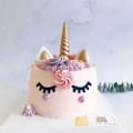 Pikkukuva 5 / 5: Unicorn Cake Topper, Käsintehty kultainen Unicorn Cake Decoration Reusab