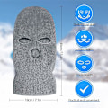 Miniatyrbillede 2 af 5: Strikkede ansigtsbalaclava 3 huller ansigtsbalaclava fuld ansigtsbalaclava