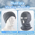 Miniatyrbillede 5 af 5: Strikkede ansigtsbalaclava 3 huller ansigtsbalaclava fuld ansigtsbalaclava