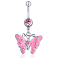 Miniatyrbild 3 av 4: “Baby On Board” BioFlex Graviditets Navel Dangle Navelring,