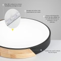 Miniatyrbilde 3 av 5: LED-taklamper i tre, 24W moderne runde LED-taklamper