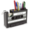 Miniatyrbillede 1 af 5: Retro kassettedispenser til skrivebord, blyantholder, penbeholder,
