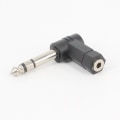 Pikkukuva 5 / 5: 3,5 mm:n oikea kulma 6,35 mm:n TRS-sovitin, 6,35 mm:n uros 3,5 mm:n naaras