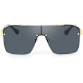 Miniatyrbilde 2 av 5: Vision Oversized Stilig Enkelt Stykke Rammeløse Solbriller Flat Top