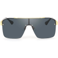 Miniatyrbillede 2 af 5: Vision Oversized Stilful Enkelt Stykke Rammeløse Solbriller Flad Top