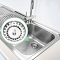 Pikkukuva 2 / 5: 80 mm:n keittiön tiskialtaan siivilä, 2 keittiön tiskialtaan tulppaa 2 viemärillä
