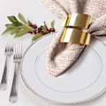 Miniatyrbillede 4 af 5: 8 stk. Guld Servietringe Metal Servietringe til Bryllup Middag Hvile