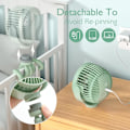Miniatyrbild 4 av 5: Bärbar Barnvagnsfläkt, 8000mAh, 27H Ultralång Batteritid, Barnvagnsfläkt Avtagbar 4 Hastigheter 360° Rotation, USB Uppladdningsbar Green