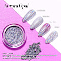 Miniatyrbild 3 av 5: Holografiskt Nagelpulver Fint Regnbågsiriserande Holografisk Effekt Multi Chrome Manikyr Pigment Glitter Damm för Salong Hem Nagel