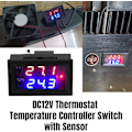 Miniatyrbild 4 av 5: 12V DC Termostatstyrenhet Allround Digital Temperaturregulator Termostat med Sensor Digital Display Mikrodator