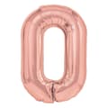 Folieballong Siffra 0 Roséguld 70 cm