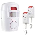 Trådlöst rörelsesensorlarm med 2 fjärrkontroller 105dB Vit white