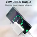Miniatyrbilde 2 av 5: 25W USB C hurtiglader med 1m Type C-kabel – Kompatibel med Samsung Galaxy, iPhone og iPad (USB-C) Hvit