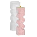 Silikonljusform DIY Ljus Böjt Ljus Vit white