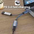 Miniatyrbild 2 av 5: USB-C hane till USB hona + USB-C PD laddningsuttag och OTG-adapter USB 2.0