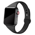 Slankt Apple Watch Silikone Armbånd 38/40/41 Sort Sort black