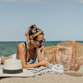 Miniatyrbild 2 av 5: Strandväska i Mesh, Casual Tote Bag Kvinnor Vikbar MAX Axelväska För Strand Picknick Semester Khaki