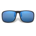 Uppfällbara solglasögon Clip-On Blå Spegelglas Blå blue
