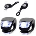 2st LED Cykellampor med Batteri Svart