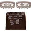 Miniatyrbild 3 av 5: 20 stycken Hårförlängningsklämmor, Metall Snap Clips för Hårförlängningar och Våder, Perukklämmor Snap Clips U-formad Hårperukklämma Light brown