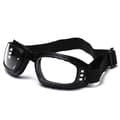 Motorcykelbriller Retro MC Sort Klart Glas sort black