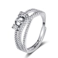 Miniatyrbild 1 av 3: Fidget Ring för Dotter - Silver Spinner Ring med Cubic Zirconia