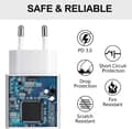 Miniatyrbilde 3 av 5: 25W USB C hurtiglader med 1m Type C-kabel – Kompatibel med Samsung Galaxy, iPhone og iPad (USB-C) Hvit