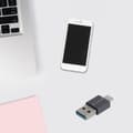 Miniatyrbilde 2 av 5: 2 stk. USB3.0 Hann til Type-C Hann Adapter Støtter Datasynkronisering og Lading