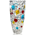Miniatyrbild 1 av 5: Glasvas för blommor, stor hög färgad blomvas, födelsedagspresenter, modern personlig för vardagsrum heminredning