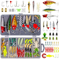 Miniatyrbild 1 av 4: Fiskedrag Kit för Sötvatten Bete Utrustning Kit för Bass Öring Lax Fiske Tillbehör Utrustningslåda Inklusive Skeddrag
