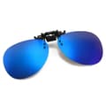 Clip-on Aviator Solglasögon Pilotglasögon Blå Spegelglas Blå blue