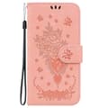 Fjärilsros Läderfodral för iPhone 15