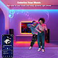 Miniatyrbild 3 av 4: LED-slingor 30M (2 rullar om 15M) Bluetooth Smart App-styrning Musiksynkronisering Färgskiftande RGB LED-ljusslingor med fjärrkontroll