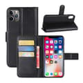 iPhone 11 Pro Max Lompakkokotelo Musta Nahkakotelo musta black