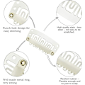 Miniatyrbild 5 av 5: 20 stycken Hårförlängningsklämmor, Metall Snap Clips för Hårförlängningar och Våder, Perukklämmor Snap Clips U-formad Hårperukklämma Off white