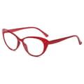 Spetsiga röda kattögon läsglasögon styrka 2.0 glasögon röda red