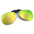 Clip-on Aviator Solglasögon Pilotglasögon Guld Spegel Guld gold