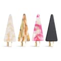 Set med 4 minimalistiska hårklämmor i triangelacetat - Stylingaccessoarer för sidolugg