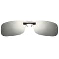 Clip-on Solglasögon Metall Silver Spegelglas 37x59mm silver