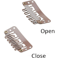 Miniatyrbild 4 av 5: 20 stycken Hårförlängningsklämmor, Metall Snap Clips för Hårförlängningar och Våder, Perukklämmor Snap Clips U-formad Hårperukklämma Light brown