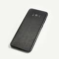 Samsung Galaxy S8 Plus Læder Beskyttende Plastik Bagcover Sort black